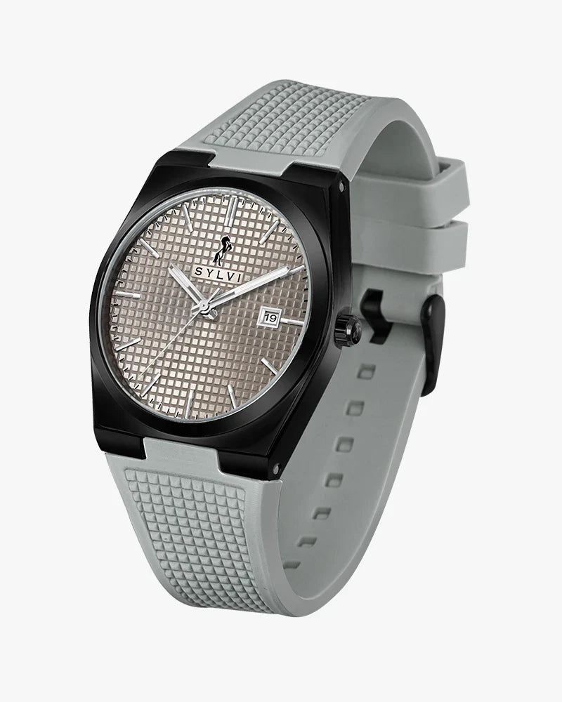 Stylish Men’s Professional Edge Grey Black Watch Lightweight Comfortable Fit