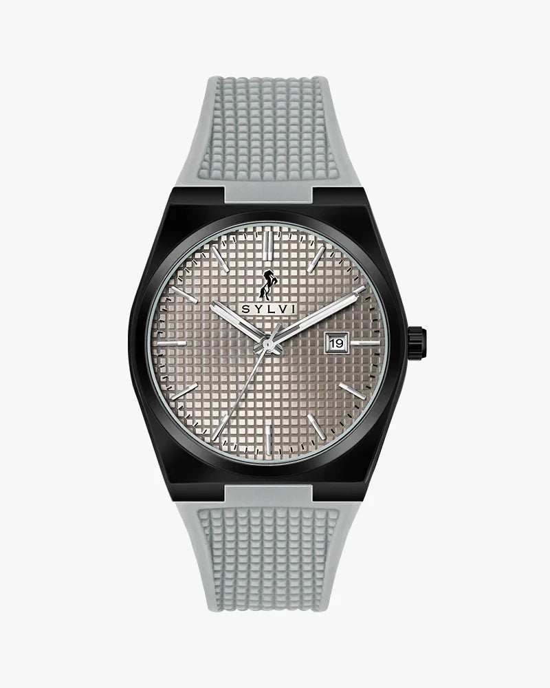 Stylish Men’s Professional Edge Grey Black Watch Lightweight Comfortable Fit