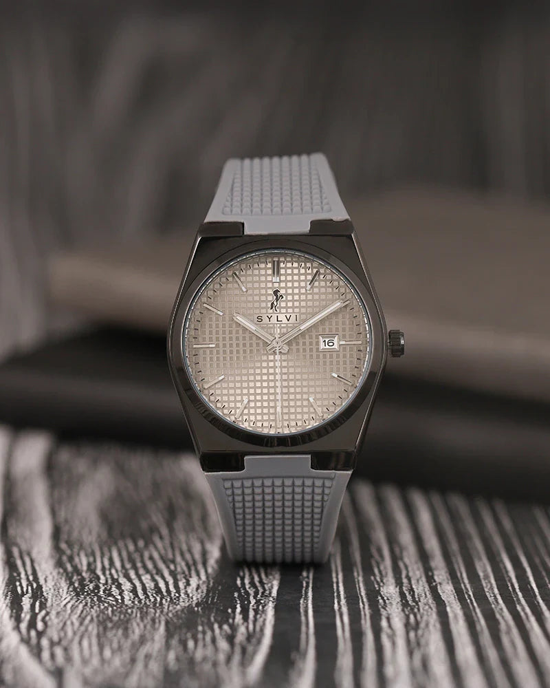 Stylish Men’s Professional Edge Grey Black Watch Lightweight Comfortable Fit