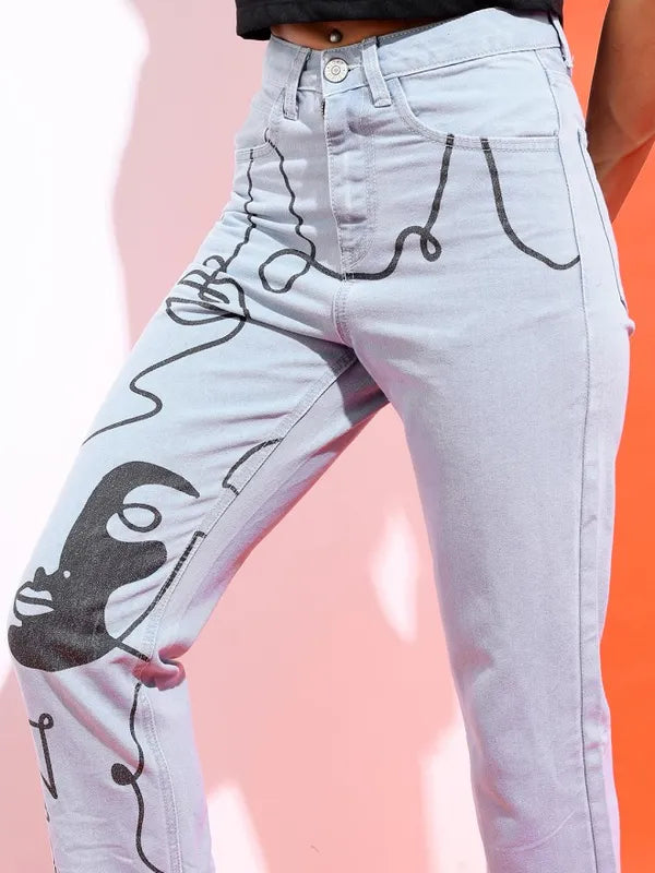 Trendy Women Blue Wide Leg Stretchable Jeans Perfect for Casual and Streetwear Outfits