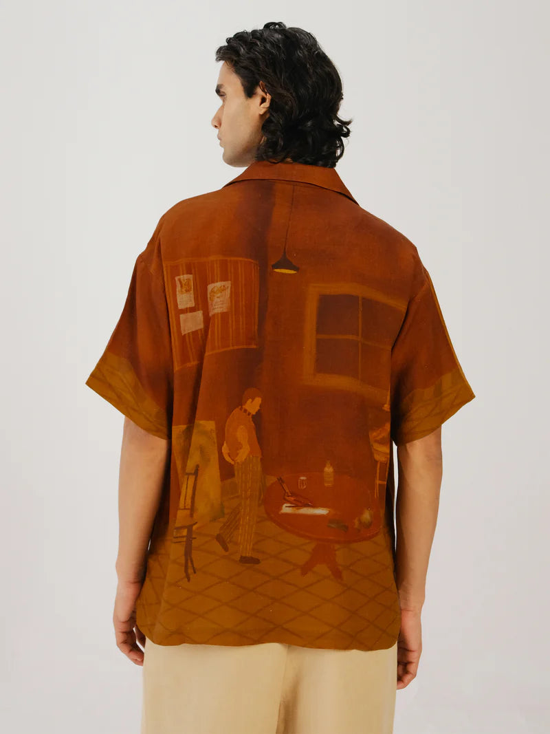 Versatile Unisex Shirt Arthouse Print Casual Everyday Look