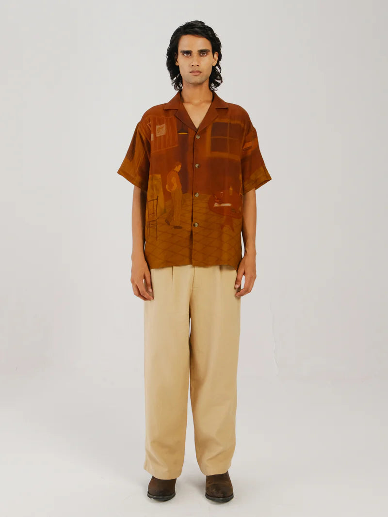 Versatile Unisex Shirt Arthouse Print Casual Everyday Look