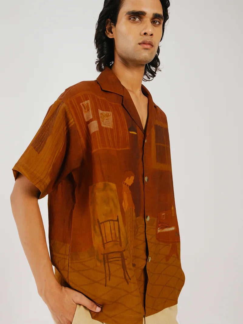 Versatile Unisex Shirt Arthouse Print Casual Everyday Look