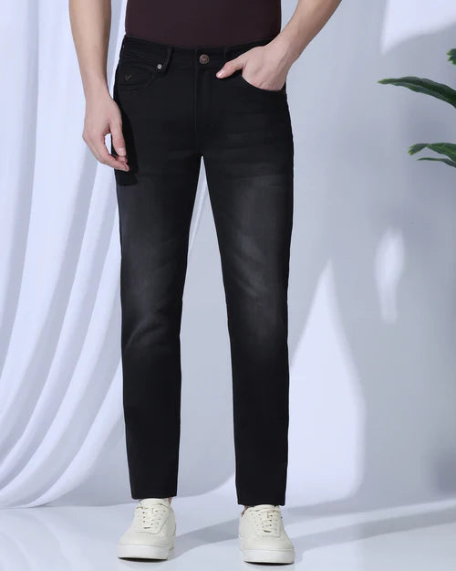 Slim Comfort Black Jeans Ultrasoft Buff Fit Premium Casual Jeans Betsy