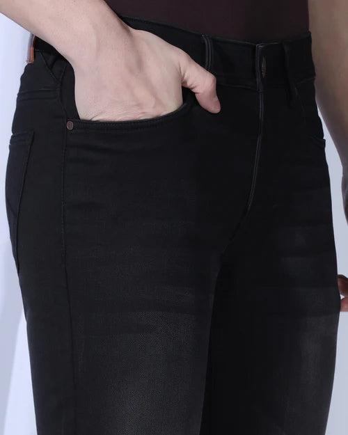 Slim Comfort Black Jeans Ultrasoft Buff Fit Premium Casual Jeans Betsy