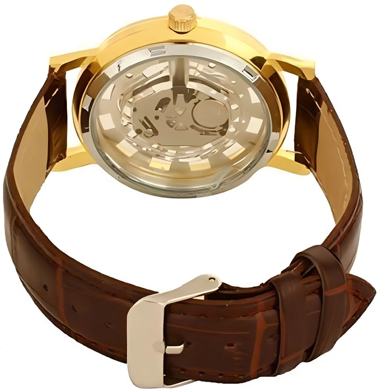 Fashionable Women’s Brown Leather Analog Watch Sleek Durable Wristwatch