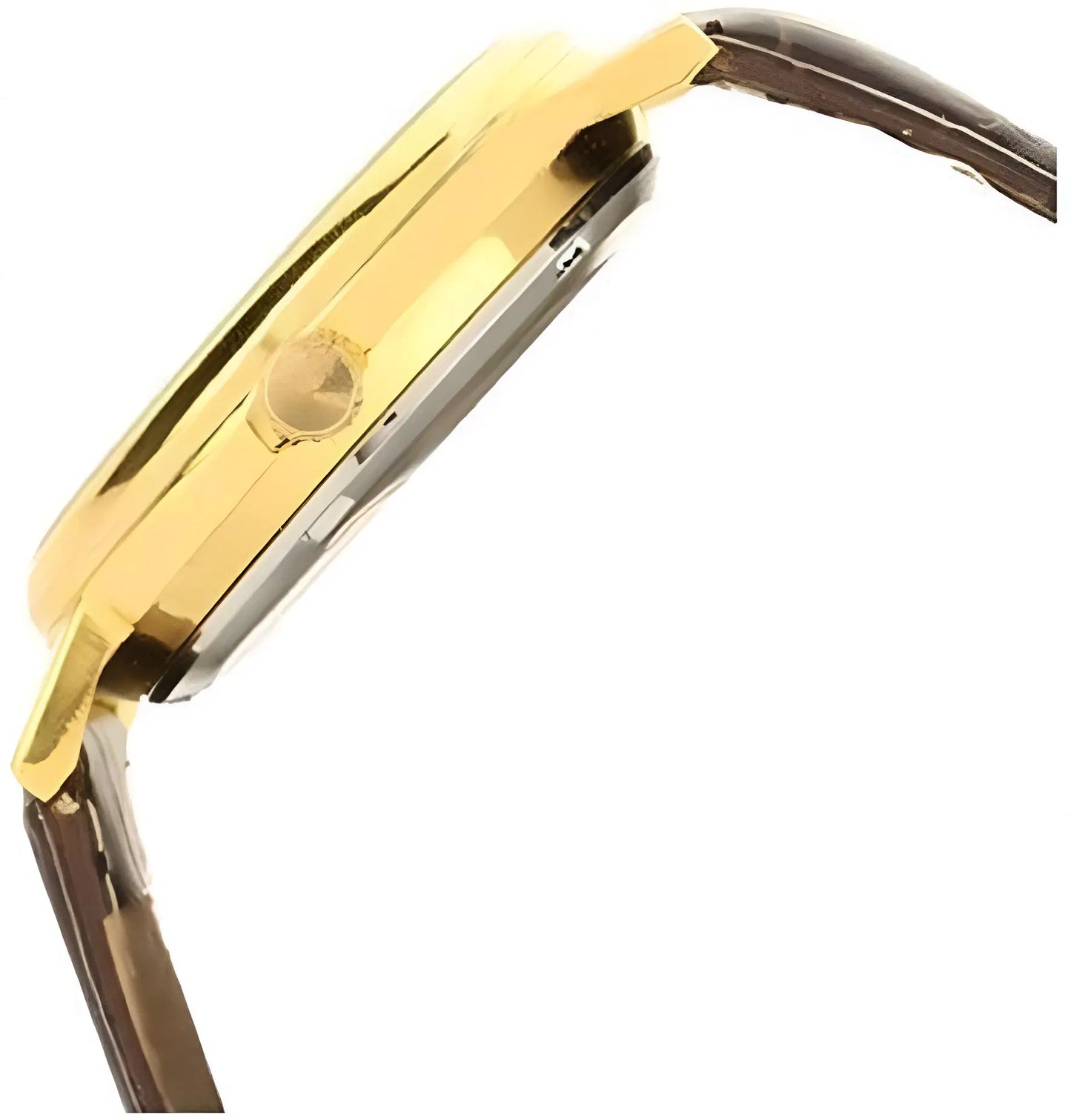 Fashionable Women’s Brown Leather Analog Watch Sleek Durable Wristwatch