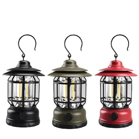 Waterproof Portable Camping Lamp with Knob Controlled LED and Type C Rechargeable Battery