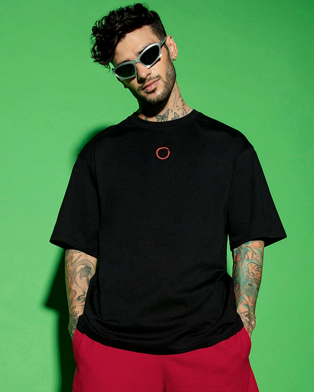 Loose Fit Men’s Oversized T-Shirt Black Warriors Graphic Soft and Breathable