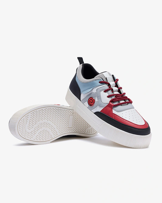 Casual White Black Naruto Color Block Sneakers Men Everyday Wear