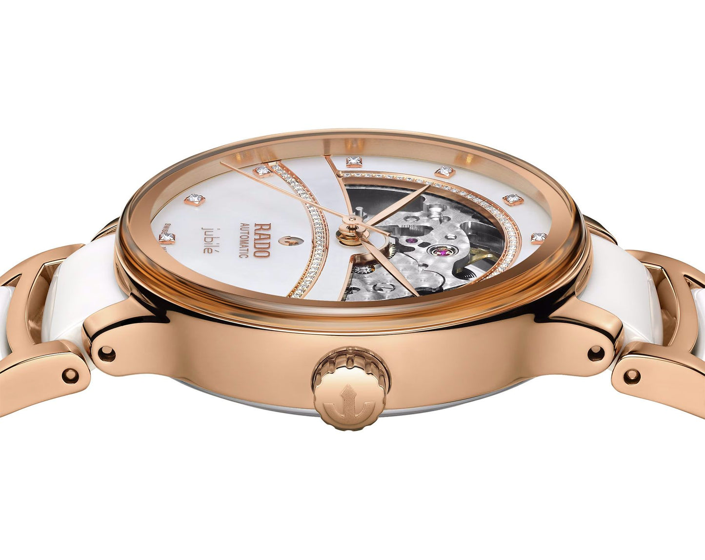 Luxury Automatic Women’s Watch with Diamond Detailing and Heart Dial