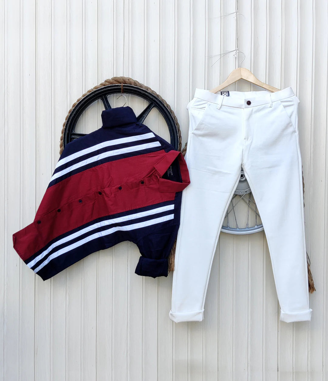 Fashionable Men’s Denim Jeans and Designer Shirt Combo Pack Trendy Casual Look