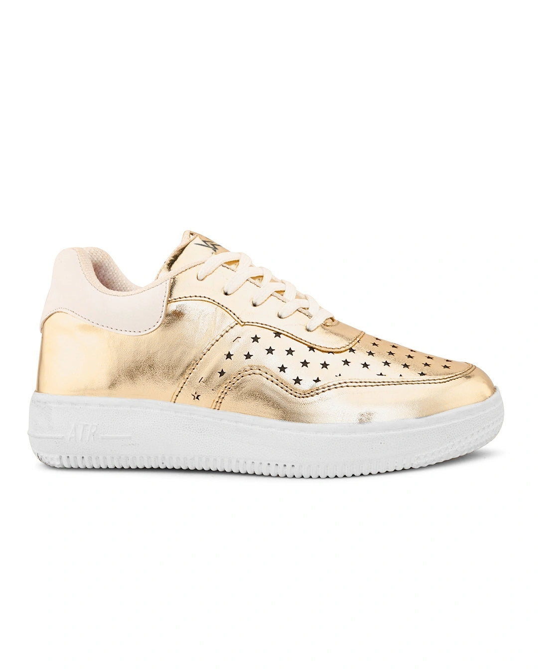 Sparkling Golden Sneakers for Women Fashion Statement Footwear