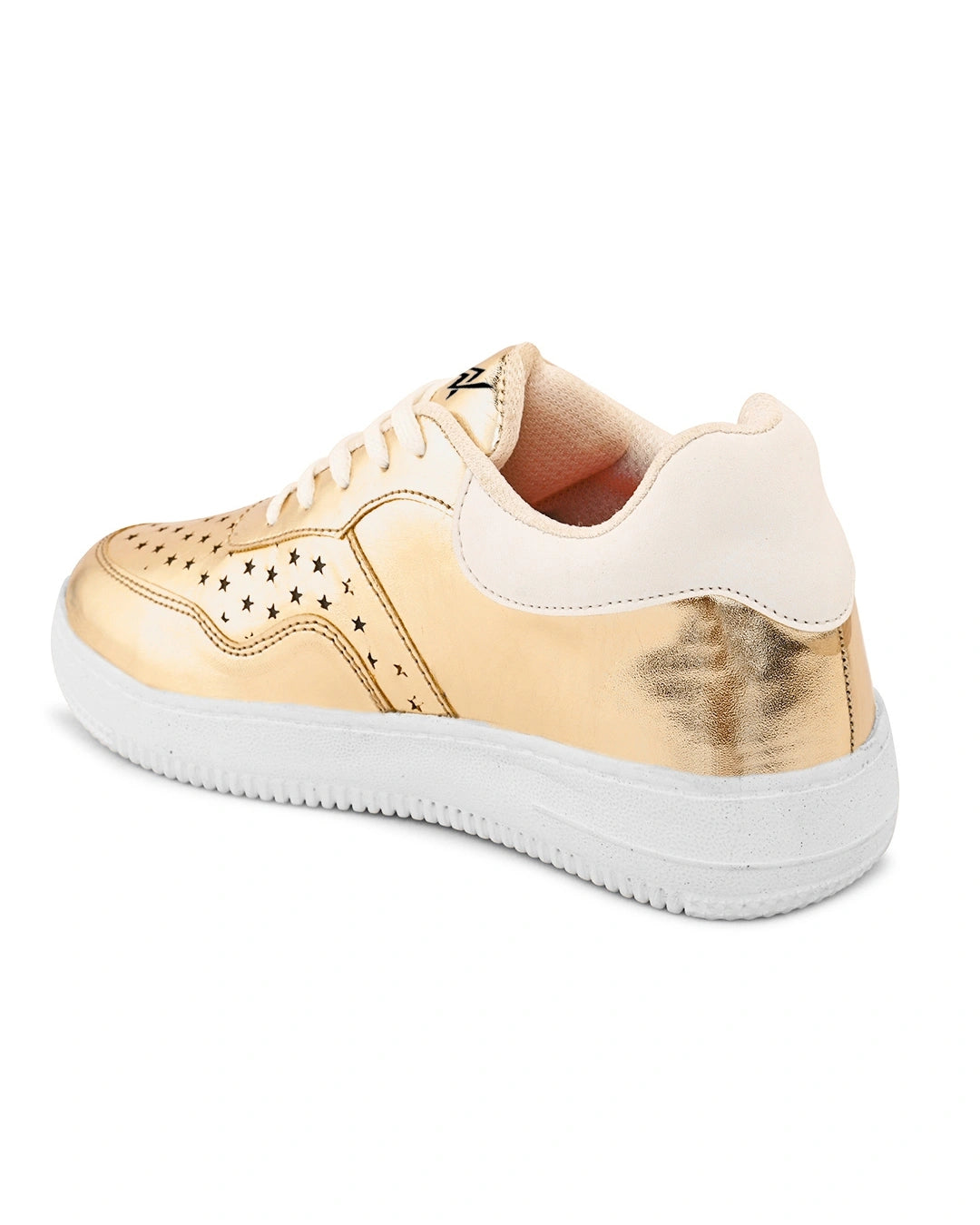 Sparkling Golden Sneakers for Women Fashion Statement Footwear